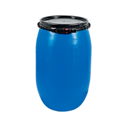 BIDÓN REDONDO CON TAPA Y SUNCHO 120 LT.