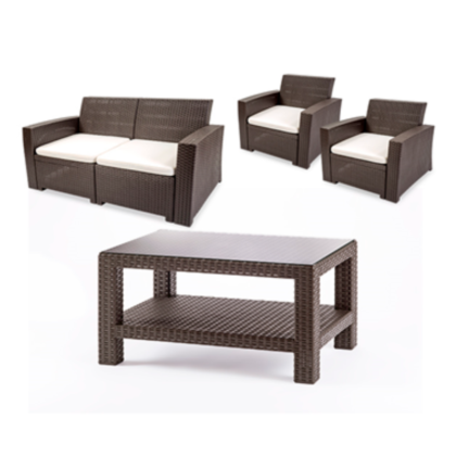 SET TERRAZA TAVARUA (SILLON 1 CUERPO*2 UND+SILLON 2 CUERPOS+MESA CENTRO 70*48 DO